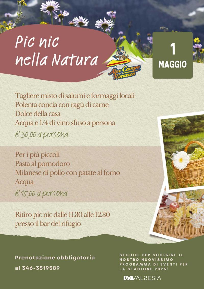 Pic nic nella natura 1 maggio