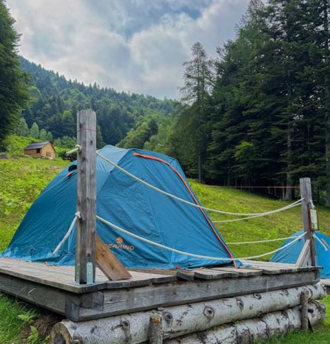 Tenda <br> Pernotto e Cena degustazione